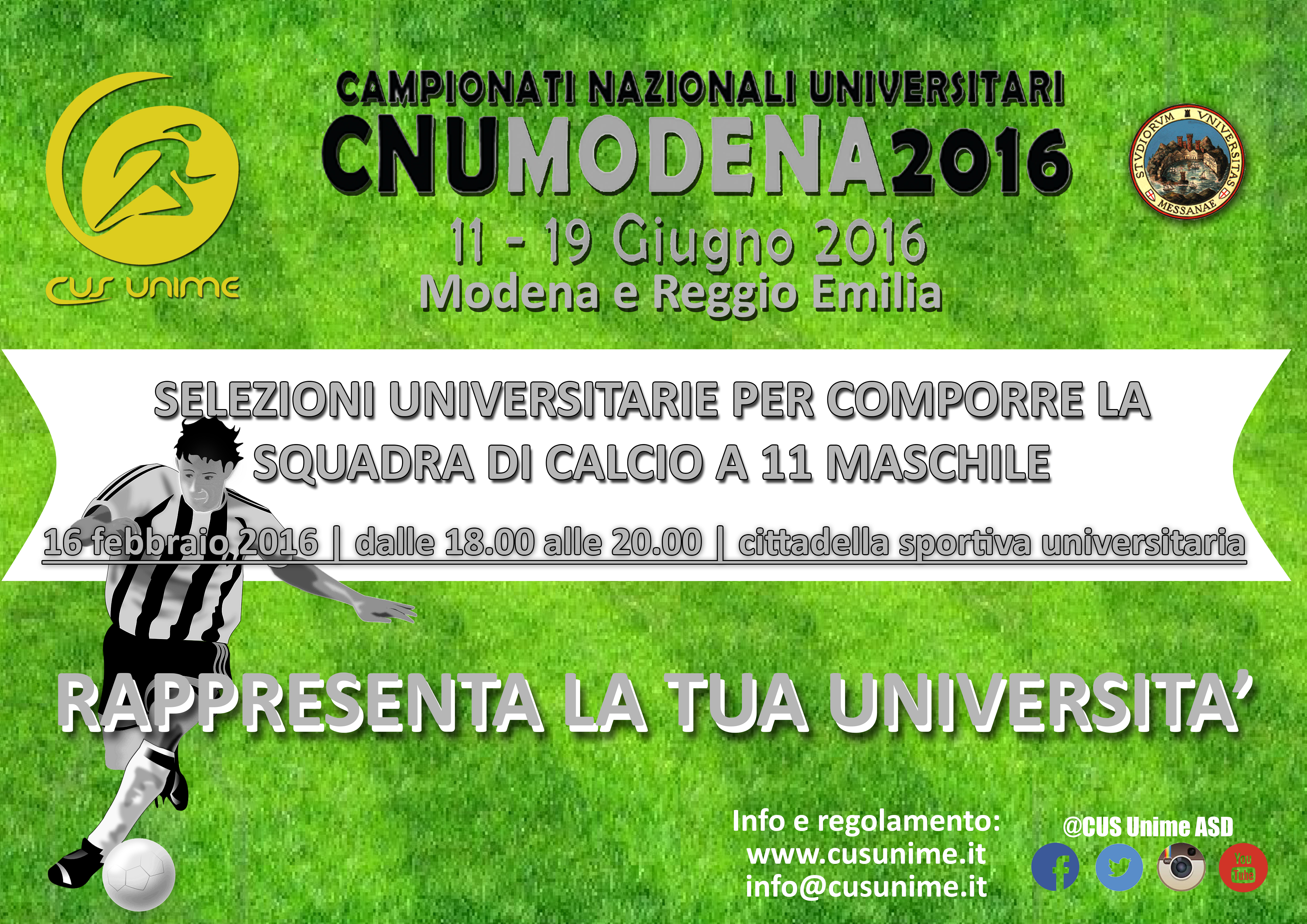 Unime cercasi calciatori per i Campionati Nazionali Universitari