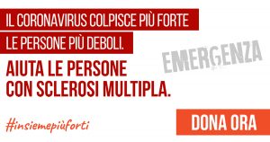 #Insiemepiùforti, la campagna di donazioni Aism per l'emergenza Covid 19 
