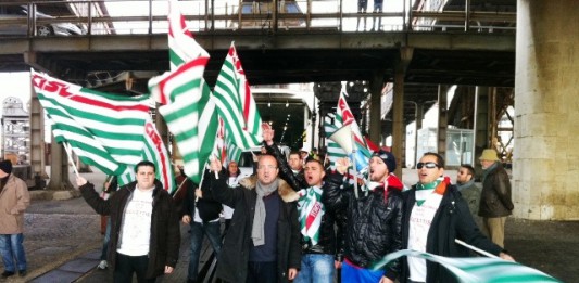 SERVIRAIL: GLI ADERENTI A CISL BLOCCANO LA NAVE TRAGHETTO VILLA