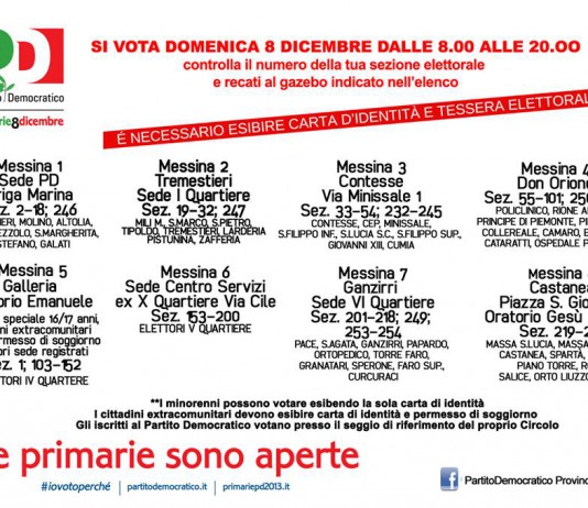 PRIMARIE PD: I SONDAGGI DANNO RENZI FAVORITO, ECCO COME E DOVE SI VOTA A MESSINA