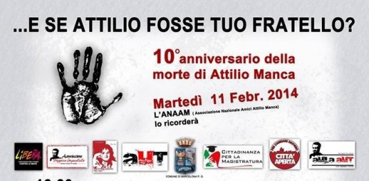 DECIMO ANNIVERSARIO DELLA MORTE DI ATTILIO MANCA: LE INIZIATIVE A BARCELLONA PG