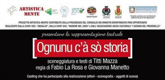 IL PROGETTO “ARTISTICA-MENTE” CHIUDE CON LO SPETTACOLO “OGNUNO C’A’ SO STORIA”, DOMENICA 15 AL PALACULTURA E LUNEDI’ 23 AL TRIFILETTI DI MILAZZO