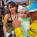 nibali con la moglie e il figlio