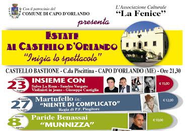 ESTATE AL CASTELLO D’ORLANDO: LA MANIFESTAZIONE TEATRALE