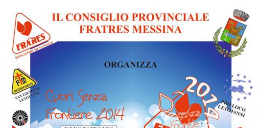 A LETOJANNI CUORI SENZA FRONTIERE: ENTRA IN GIOCO LA SOLIDARIETÀ