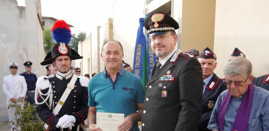 GIARDINI NAXOS: CERIMONIA IN ONORE DEL VICE BRIGADIERE DEI CARABINIERI GIOVANNI CALABRÒ