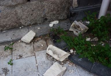 CROLLI ALLA FACCIATA DELLA LAUDAMO: CHIESTO INTERVENTO DELLA SOPRINTENDENZA