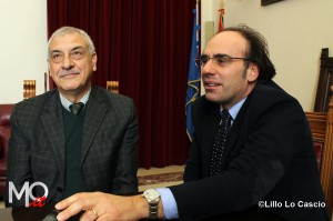 Accanto all'assessore Gaetano Cacciola, il presidente dell'Amam Alessandro Anastasi