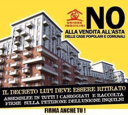 No alla vendita delle case popolari, assemblea pubblica e raccolta firme