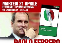 Paolo Ferrero martedì 21 a Messina per presentare il libro “La truffa del debito pubblico”