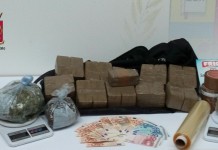 In un capannone di via Don Blasco nascosti 10 kg di hashish e marijuana: arrestato un 46enne