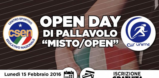 Volley. Il 15 febbraio l’Open Day di pallavolo targato CSEN Messina e CUS UNIME