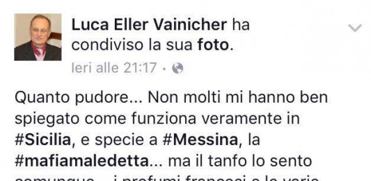 Eller e il post sulla #mafiamaledetta a #Messina