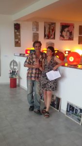 I curatori Gianfranco Molino e Linda Schipani