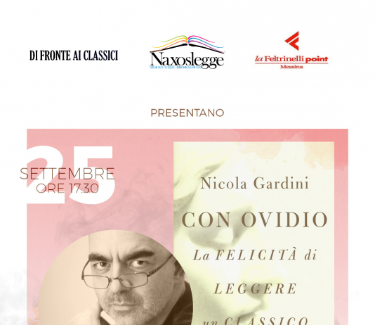 “Con Ovidio ” di Nicola Gardini il 25 settembre a Messina