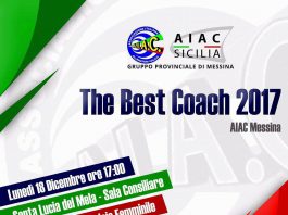 AIAC. Il 18 dicembre a Santa Lucia del Mela l’edizione 2017 del “The Best Coach”