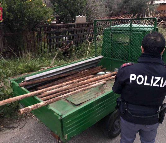 Sorpreso a rubare materiale edile. Arrestato dalla Polizia