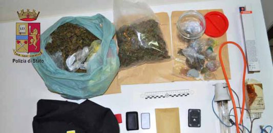 Produzione e detenzione ai fini di spaccio di sostanza stupefacente, arrestato 26enne