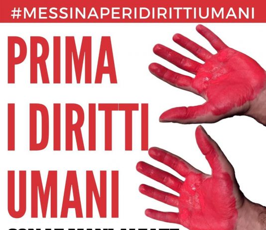 Messina per i diritti umani: “mani rosse” per accogliere Salvini