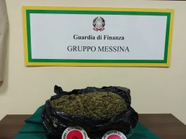 Arrestato con 5 kg di marijuana di passaggio nello Stretto
