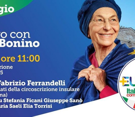 Emma Bonino a Palermo per +Europa domenica 19 maggio