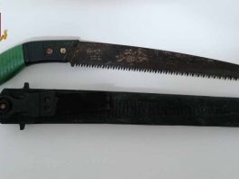 Minacciava di sgozzare un uomo con una sega da giardinaggio, denunciato 43enne