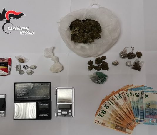 Gaggi (ME): deteneva marijuana e cocaina, 52enne arrestato dai Carabinieri