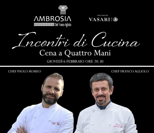 “Incontri di Cucina” al Ristorante Ambrosia con Franco Agliolo e Paolo Romeo