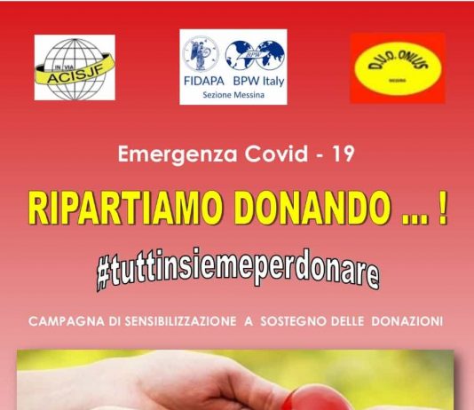 AVIS Messina: torna la campagna di sensibilizzazione “Ripartiamo Donando”