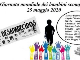 25 maggio Giornata mondiale dei bambini scomparsi #RITROVIAMOLI