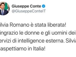 Silvia Romano è stata liberata: l’annuncio di Conte