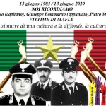 “Noi ricordiamo”. Commemorazione dei carabinieri D’Aleo, Bommarito e Morici, caduti in un agguato di stampo mafioso
