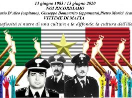 “Noi ricordiamo”. Commemorazione dei carabinieri D’Aleo, Bommarito e Morici, caduti in un agguato di stampo mafioso