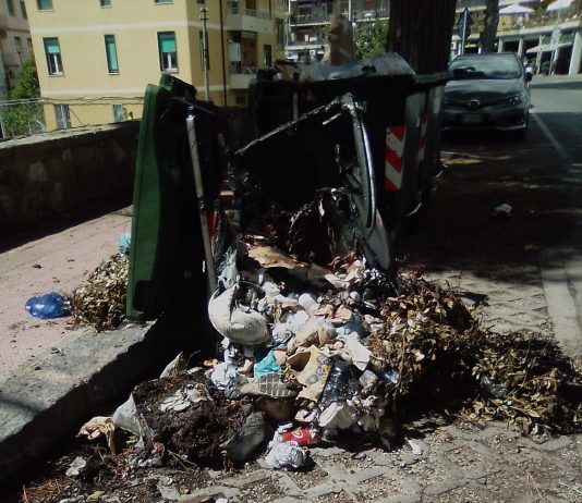 Atti vandalici sul Viale Regina Elena: dati alle fiamme tre cassonetti