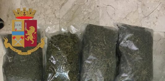 Controlli anti-droga. La Polizia di Stato sequestra tre chili di marijuana