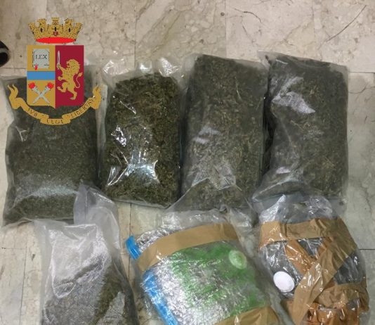 Controlli anti-droga. La Polizia di Stato sequestra tre chili di marijuana