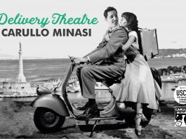 CARULLO-MINASI in vespa per DELIVERY THEATRE: teatro sotto la finestra, sul pianerottolo, nei cortili