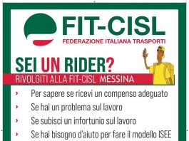 Rider, martedì 16 febbraio a Messina formazione di Fit Cisl su diritti e trattamento economico