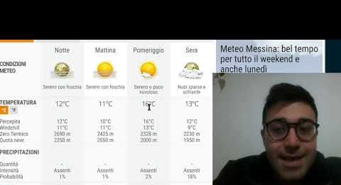 Meteo di Messina e Provincia, 28 Febbraio 2021