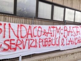 Lavoratori pulizie Atm con SGB in una due giorni di protesta