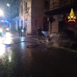 Incendio auto in Via Medici, intervengono i Vigili del fuoco