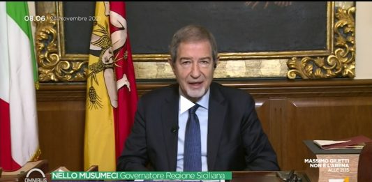 Musumeci ad Omnibus La7: “In Sicilia 382 ricoverati, l’80% non vaccinati”