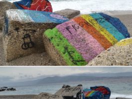 Vandalizzati gli scogli artistici di Sant’Agata riviera