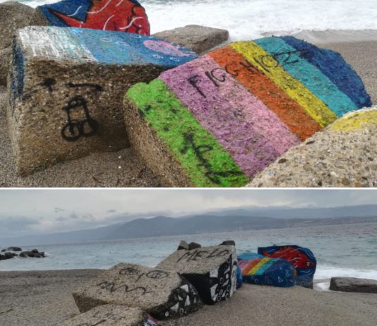 Vandalizzati gli scogli artistici di Sant’Agata riviera