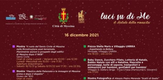 “Messina il Natale della Rinascita”: gli appuntamenti di oggi, giovedì 16 dicembre