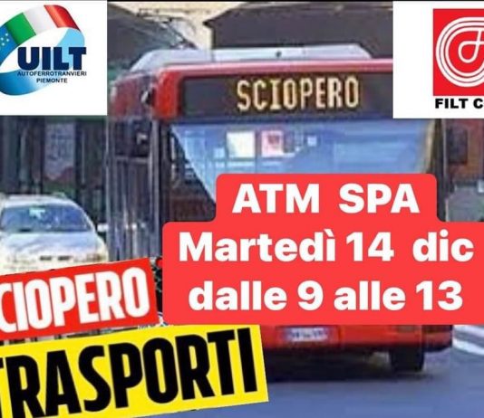 Atm Spa. Martedì 14 dicembre quattro ore di sciopero indetto da Filt Cgil e Uiltrasporti, che denunciano un tentativo di boicottaggio
