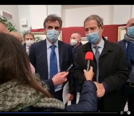 Inaugurazione della Ex Biblioteca Regionale, interviste a Musumeci e al Rettore Cuzzocrea