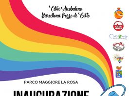 Una panchina Arcobaleno a Barcellona PG, l’inaugurazione