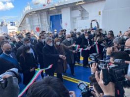 Stretto di Messina, inaugurata nave Iginia di Rfi, arriva con i soldi del PNRR