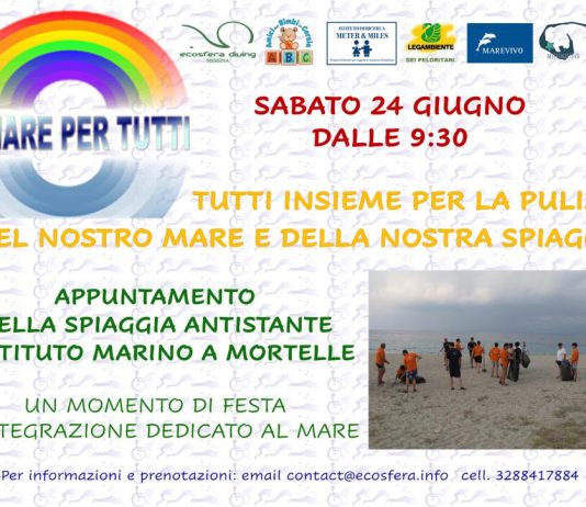 “Subacquea zero barriere – Il mare per tutti”: momento di inclusione sabato 24 giugno davanti all’Istituto Marino di Messina